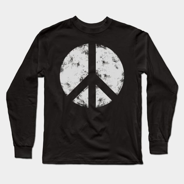 peace sign , peace symbol for hippie white color Long Sleeve T-Shirt by shirts.for.passions